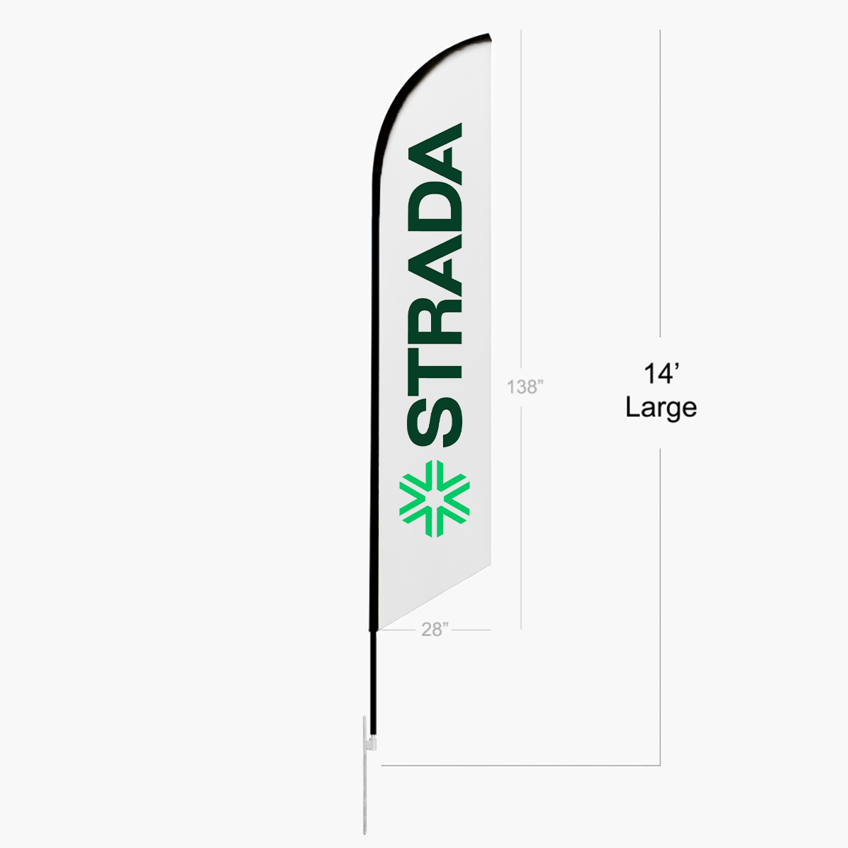 Feather Angled Flag (Medium 10.5 ft) - CUSTOM