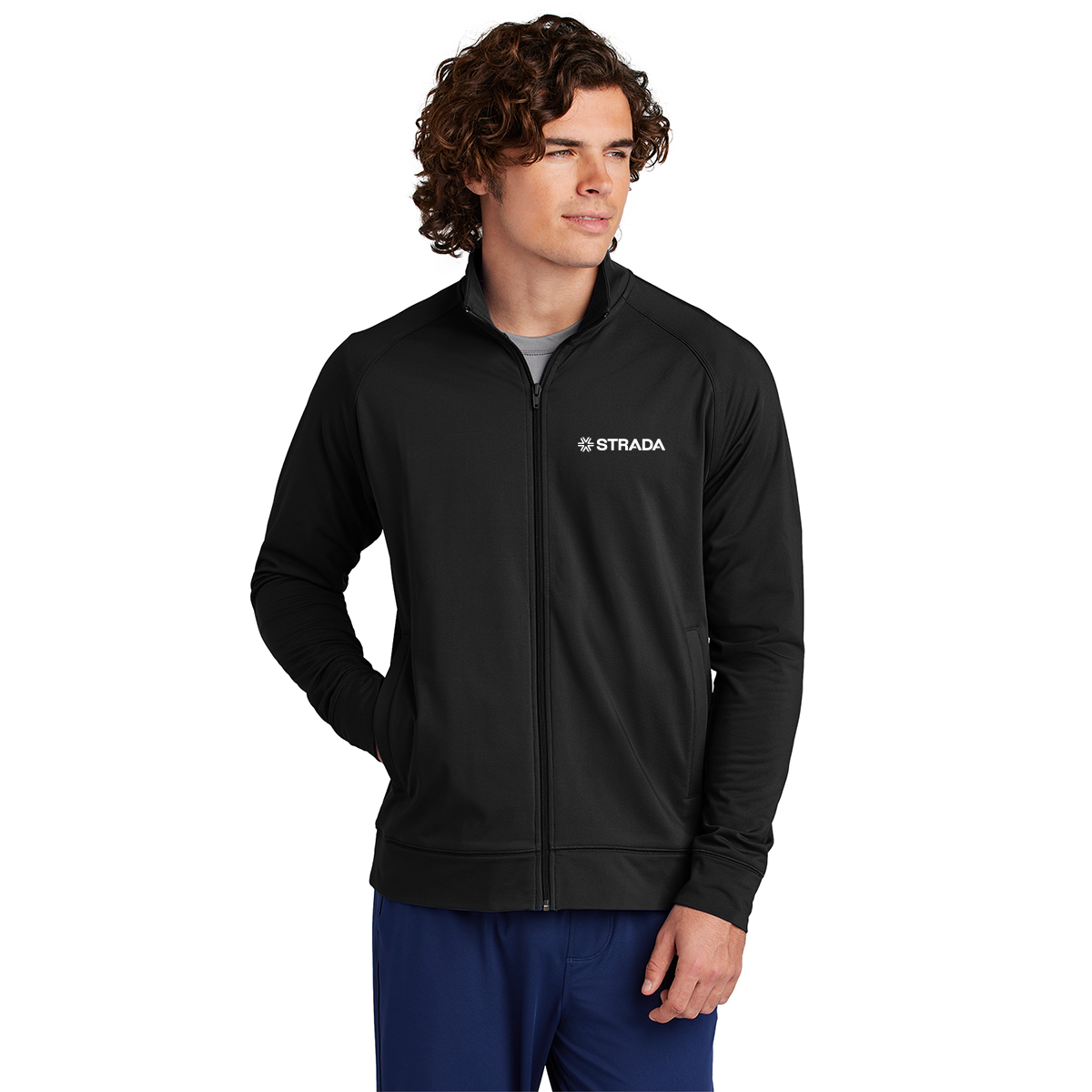 Sport-Tek® Stretch Full-Zip Cadet Jacket Contour Fitted