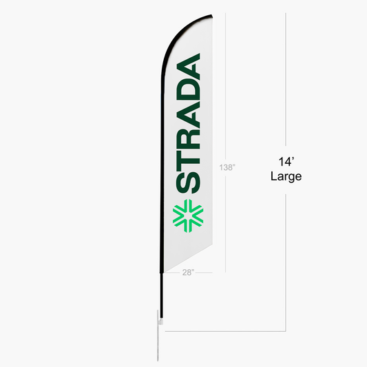 Feather Angled Flag (Medium 10.5 ft) - CUSTOM